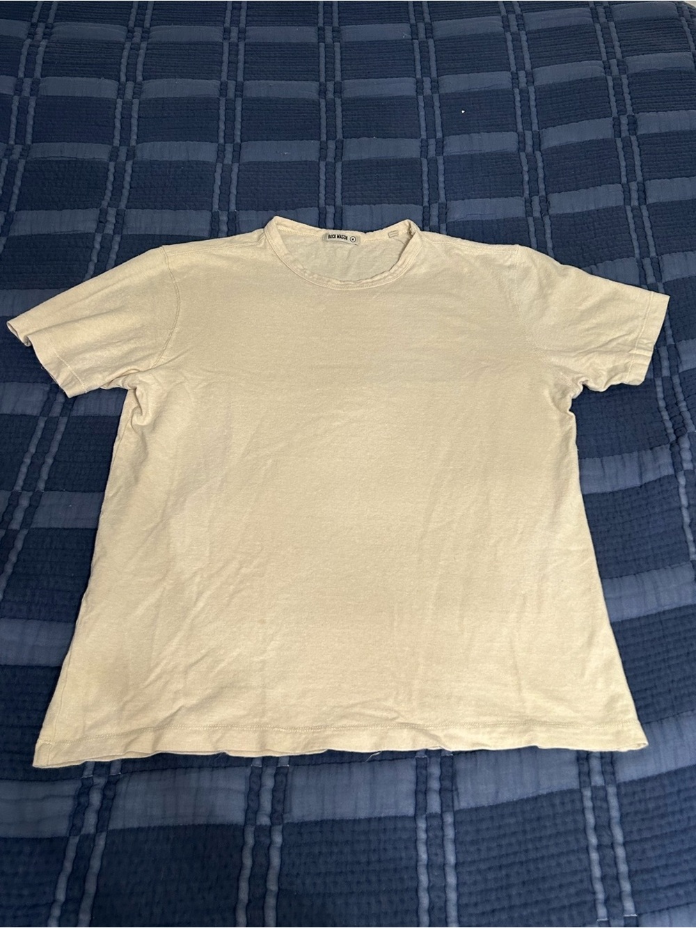 Buck Mason Short Sleeve Crewneck T-Shirt in Off-White